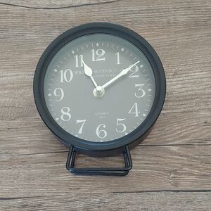 Black Mini Desk Clock By William Sutton & Co